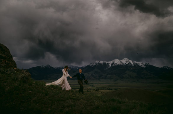 Mountain wedding photo